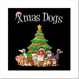 Xmas Dogs lovers Posters and Art